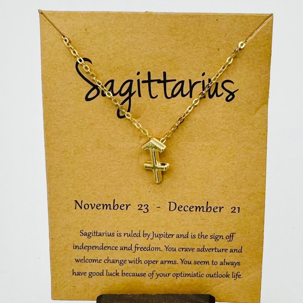 Gold Sagittarius Necklace - NWT
